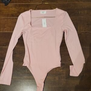 Brand New Bluemotes Pink Square Neck Bodysuit